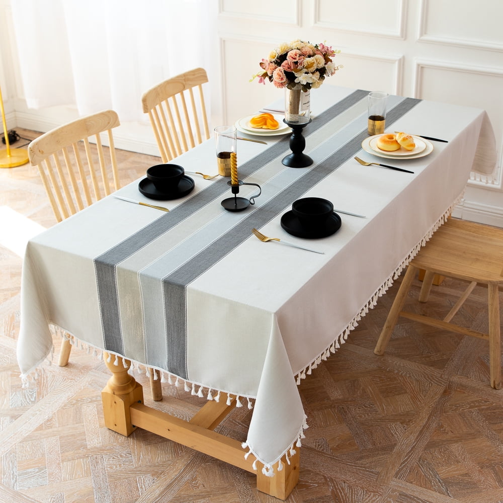 Omeoer Table Cloth – Fitted Table Cover for 6 Foot, 8 Foot and other ...