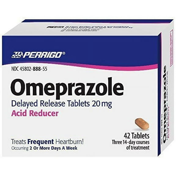 Omeprazole Delayed Release Tablets 20Mg, Acid Reducer, 42 Ea