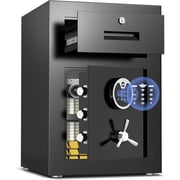 Omethey 2.5 Cub Digital Home Safe Box with Widened Frame, Drawer & Adjustable Shelf for Jewelry Money Valuables