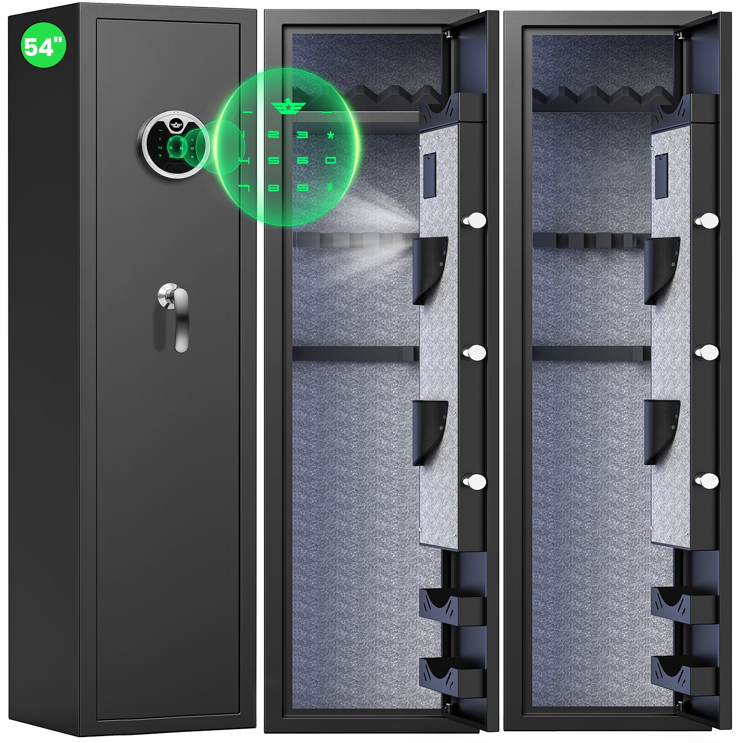 Omethey Gun Safe, Digital Quick Access 45 Gun Safe, Gun Safes for Guns
