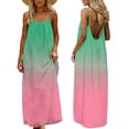 thumbnail image 1 of Omexry Beach Dresses for Women Summer Dress for Women Fashion Sleeveless Backless Cami Dresses Spaghetti Strap Flowy Long Sundress withback Pink XL, 1 of 9