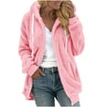 thumbnail image 1 of Omexry Winter Coats for Women, 2025 Fashion Winter Clearance Fashion Women's Warm Winter Zipper-Neck Casual Long Sleeve Hooded Coat Outwear Pink XXXXL, 1 of 5