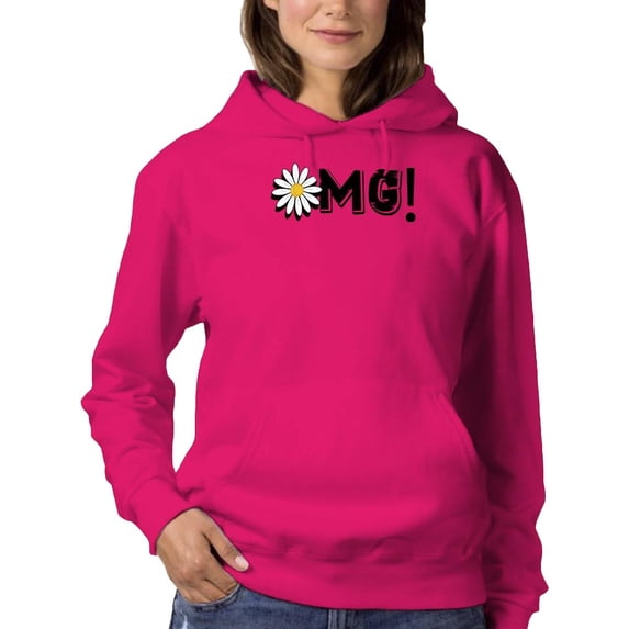 Omg Daisy Yellow Hoodie Women -Image by Shutterstock, Female 4X-Large