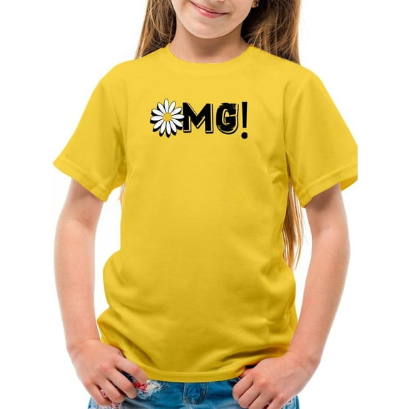 Omg Daisy Yellow T-Shirt Juniors -Image by Shutterstock, Large