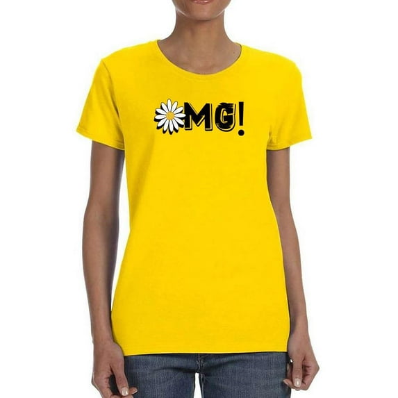 Omg Daisy Yellow T-Shirt Women -Image by Shutterstock, Female 4X-Large