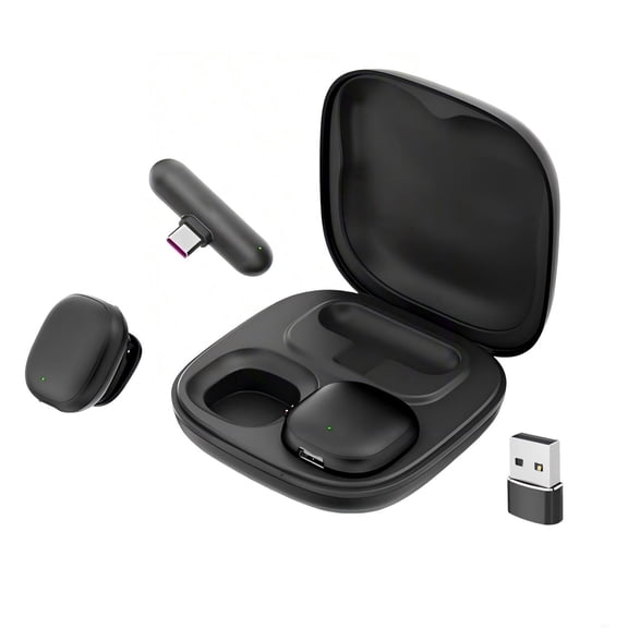 Omgsupcn Ai Wireless Lavalier Lapel Microphone, AI Noise Reduction Mic with Charging Case, Compatible with iPhone and Android Phones for Content Creators Video & Audio Recording