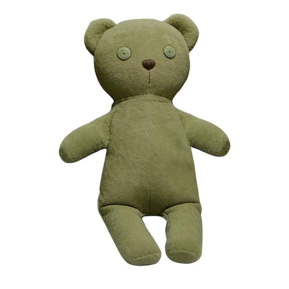Omid Bear Plush, 9.8" Lucky Doll Stuffed Animal, Soft Minimalist Teddy Bear in Pink & Green, Comforting Companion for Kids & Adults, Perfect Gift for Hope & Positivity (Green)