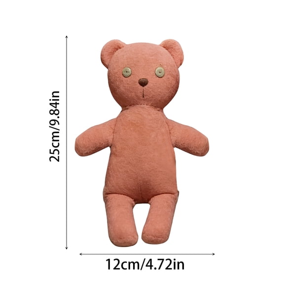 Omid Bear Vintage Style Felt Omid Bear - 9.8 Inch Pink Plush Stuffed Animal Toy for Collectors Home Display Pink (1Pc)
