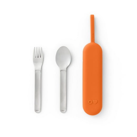 Omie Fork & Spoon Set for OmieBox UP (Sunny Orange)