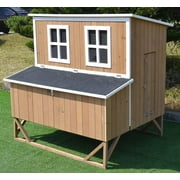 omitree Wooden Chicken Coop Hen House with 4 Nesting Boxes, Fits 4-8 Chickens