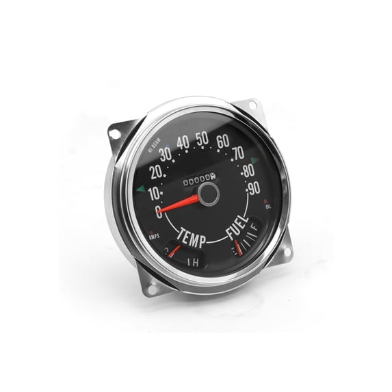 Omix-Ada | 17206.04 | Speedometer Cluster, 0-90 MPH | OE Reference: 914845 | Compatible with 1955-1975 Jeep CJ5 / CJ6 / CJ7