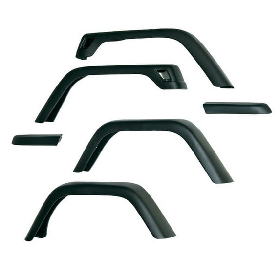 Omix-Ada by RealTruck | 11608.11 | Fender Flare Kit, 7 Inch, Excluding Hardware | OE Reference: 55254918K7-6 | Compatible with 1997-2006 Jeep Wrangler TJ