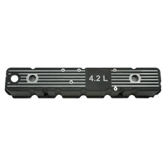 Omix-Ada by RealTruck | 17401.08 | Engine Valve Cover, Logo, Aluminum, Black | OE Reference: 83501398ALB | Compatible with 1980-1991 CJ / YJ / XJ / SJ 4.2L