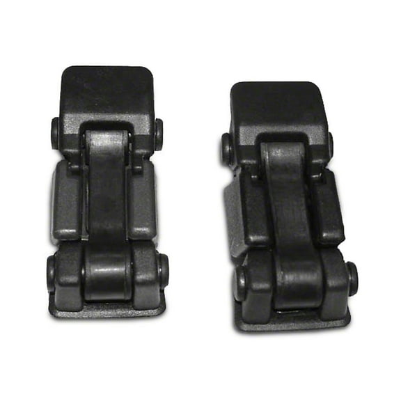 Omix-Ada by RealTruck | 11210.09 | Hood Catch and Bracket Pair | OE Reference: 55176636K2 | Compatible with 1997-2006 Jeep Wrangler TJ