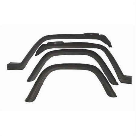 Omix-Ada by RealTruck | 11602.02 | Fender Flare Kit, 4 Piece, Factory Style | OE Reference: 5AHK | Compatible with 1987-1995 Jeep Wrangler YJ