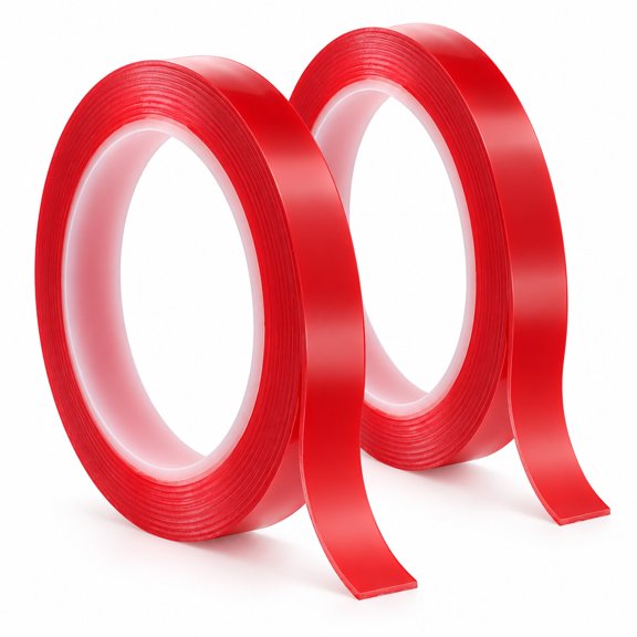 Omlopp 2 Rolls Nail Art Double-Sided Tape, 9.8FT Clear Waterproof Removable Adhesive Tape for Press-On Nails, Nail Tips and Nail Art Designs