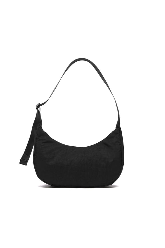 Medium Nylon Crossbody Crescent Bag: Slouchy Style Shoulder Casual with Adjustable Strap