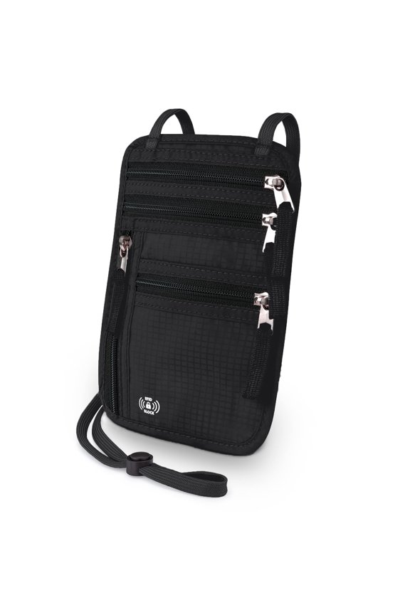 Neck Wallet - RFID Blocking Passport Holder, Easy to Conceal Travel Pouch