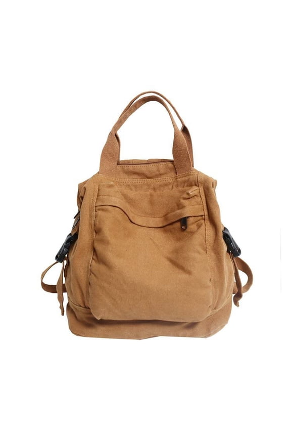 Small Boho Canvas Backpack for Women Vintage Style Outdoor Travel Bag Casual Daypack Grunge Aesthetic Hippie Y2K Backpack (Green,One Size)