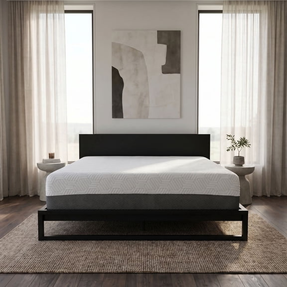 Omne Fria Queen Plush Gel Memory Foam 12 Inch Mattress With Advanced Phase Change Cooling Fabric