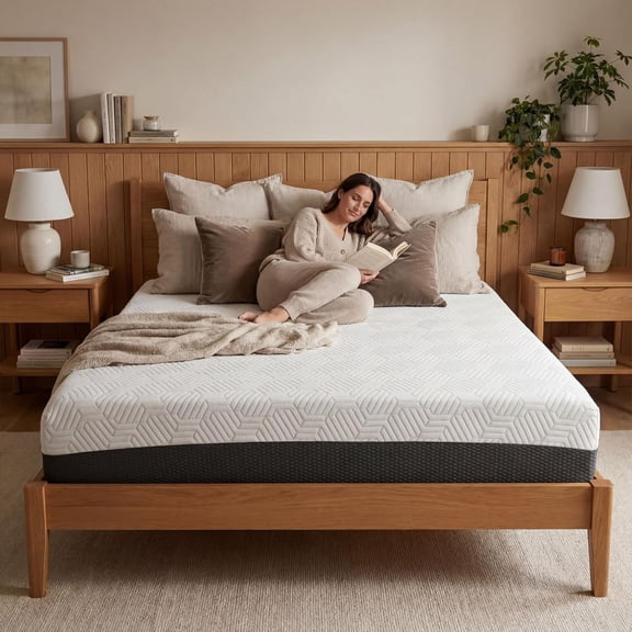 Omne Fria Twin 10" Gel Memory Foam Mattress – Medium Firm Comfort | Cooling Cover with Gel Infused Layers, Pressure Relief, CertiPUR-US Certified Foam | Durable, Fiberglass-Free Bed in a Box