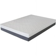 Omne Sleep 10" Full Gel Memory Foam Mattress in White/Dark Gray