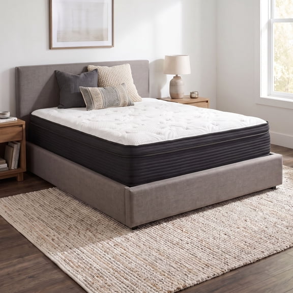 Omne Sleep 13 in. Full Plush Hybrid Mattress with Pocketed Coils & Phase-Change Cooling Fabric