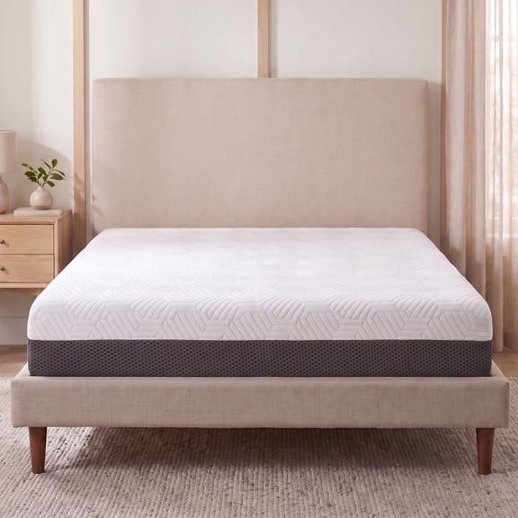 Omne Sleep 8 Inch Firm Gel Memory Foam Twin Mattress with Cooling Temperature Regulating Cover, Pressure Relieving Firm Support Bed in a Box