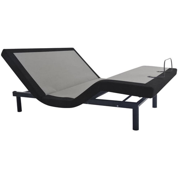 Omne Sleep OS2 Adjustable Base with Wireless Remote Split Queen in Black/Gray