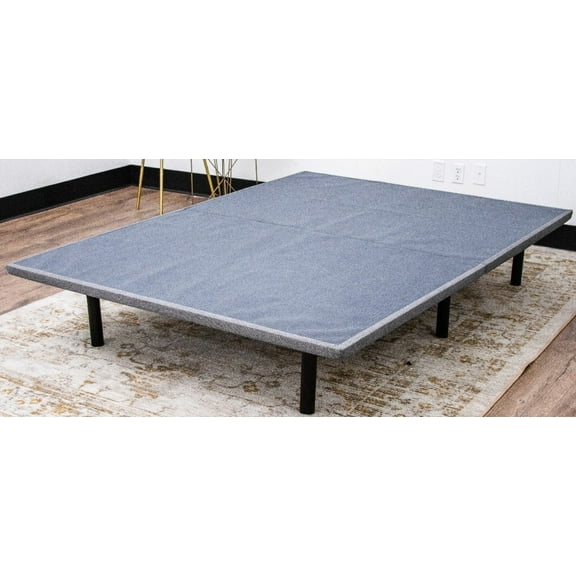 Omne X Series Queen Upholstered Platform Foundation - Foldable Hinge Design & 1000lbs Weight Capacity