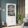 thumbnail image 1 of Omni 4-Shelf Solid Wood Bookcase, Luminous White, 1 of 8