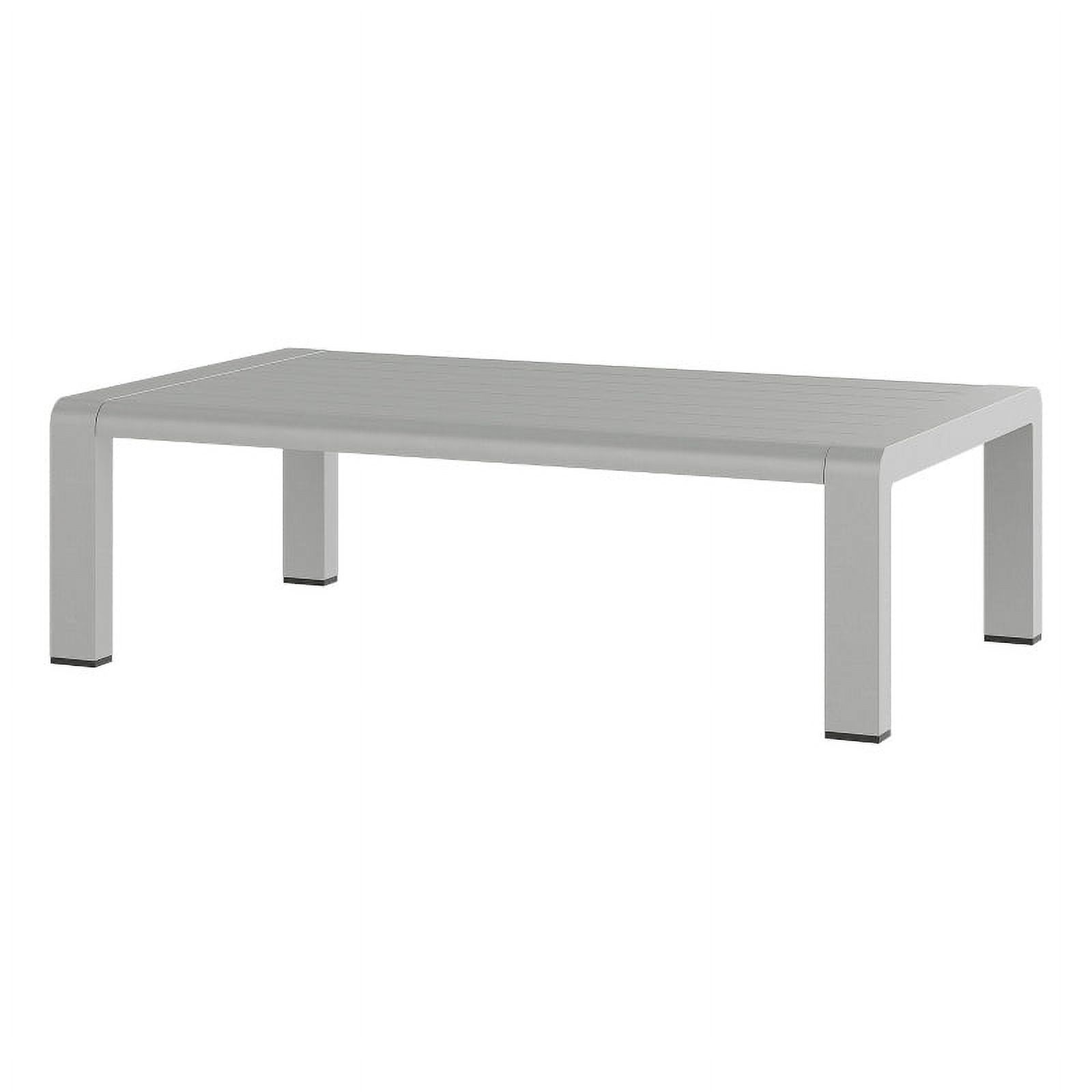 Omni Coffee Table (Rectangular) Silver Aluminum