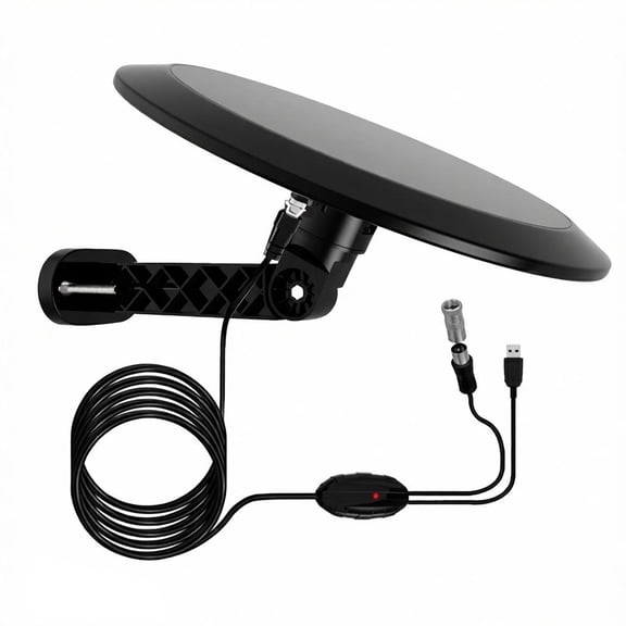 Outdoor TV Antenna with Amplified Signal Booster, Omni-Directional 4K 1080P Digital Antenna for Attic or Roof