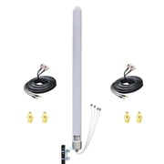 Omni Directional MIMO 4x4 Antenna 5G WiFi Outdoor 4G LTE Antennas for T-Mobile N71 Cellular Hotspots Router Gateways, 600-6000MHz, 10meter Cable SMA TS9 Full kit