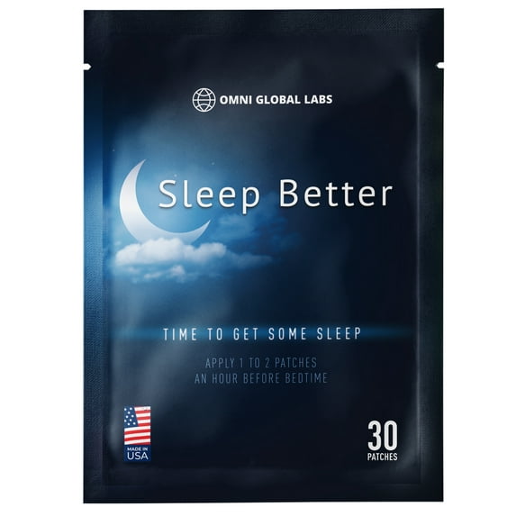 Omni Global Labs Sleep Better Patches: Organic, Vegan, Non-GMO - Made in The USA - 30 Patches