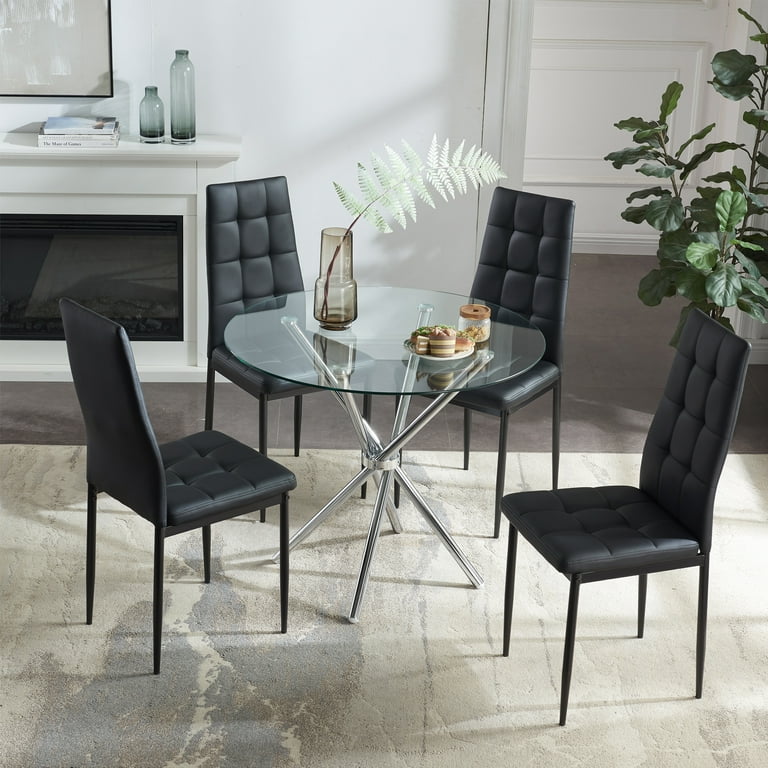 Space saving table and deals chairs round