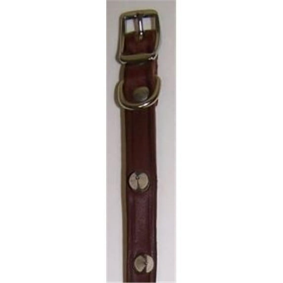 Omni Pet 445-13156 Omni Pet No.12LK-BU14 Leather Spiked Latigo Collar .50inx14in Color Burgandy