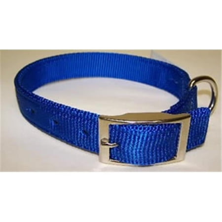 Omni Pet 445-11457 Omni Pet No.115N BL26 Nylon Collar Double Ply 1inx26in Color Blue