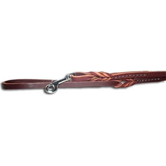 Leather Brothers TL38BT-4BU 0.375 in. x 4 ft. Omnipet Latigo Twist Lead, Burgundy