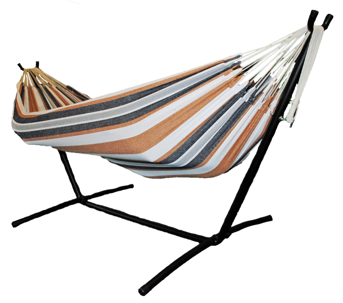 Omni Two Person Hammock with Compact Steel Stand and Case - Tan/Navy - image 1 of 1