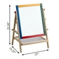 thumbnail image 1 of Omni Wooden Toys 24"-36" Adjustable Natural Wood Double Sided Art Easel with Magnetic Board, 1 of 1