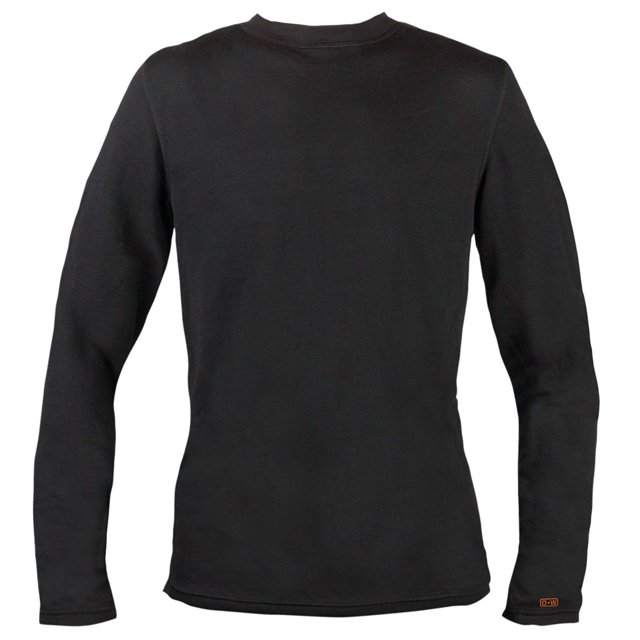 OmniWool Men's Thermal Base Layer Crew Top in Black, XXLarge