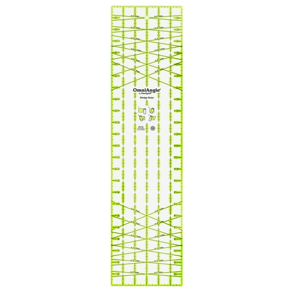 OmniAngle 6" x 24" Non-Slip Wedge Quilting Ruler by Omnigrid