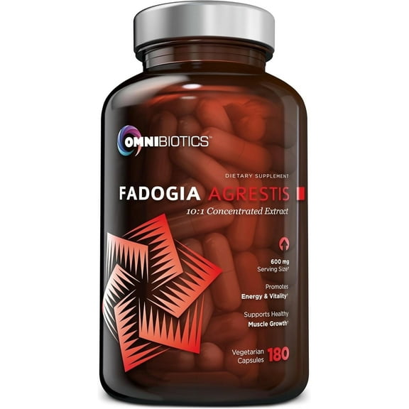 OmniBiotics Fadogia Agrestis 600mg Per Serving (180 Capsules) - 100% Standardized 10:1 Extract Supplement for Muscle Growth & Recovery, Increase Energy, Athletic Performance (90 Days)
