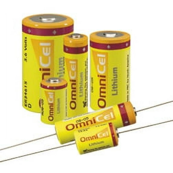 OmniCel C Size 3.6V Lithium Battery w/Standard Contacts - Pack of 4 + Free Shipping
