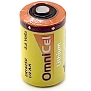OmniCel ER14250 3.6V 1/2AA Lithium Standard Battery Button Top AMR Backup