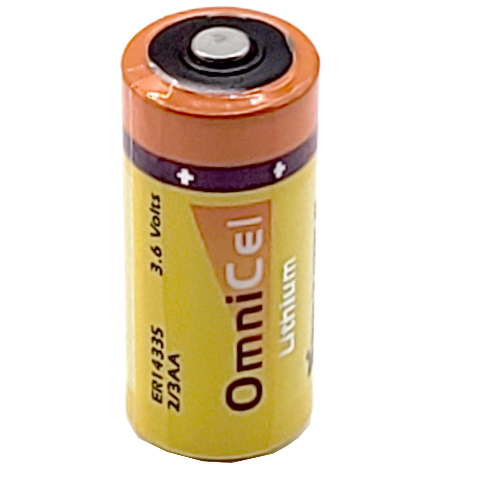 OmniCel ER14335 3.6V 1.65Ah 2/3AA Lithium Button Top Battery