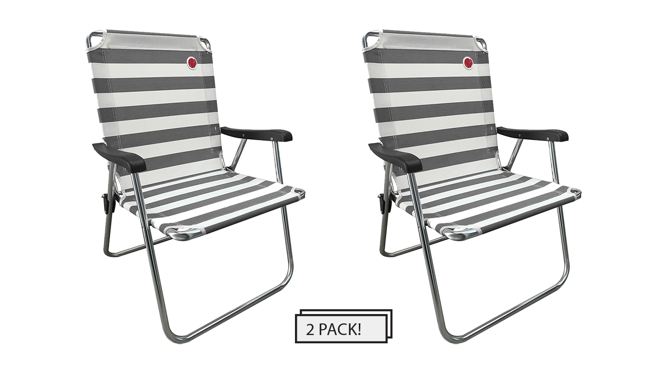 OmniCore Designs New Standard Folding Camp/Lawn Chair (2 Pack) Black / White - image 1 of 6