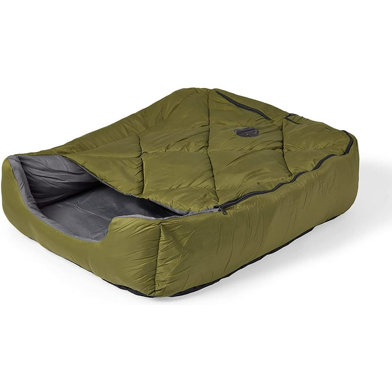 OmniCore Designs Pet Sleeping Bag (LG/Green) with Zippered Cover