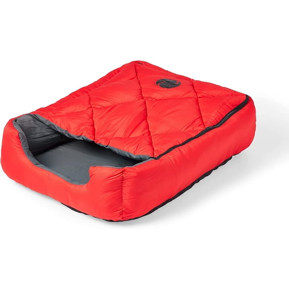 OmniCore Designs Pet Sleeping Bag (SM/Red) with Zippered Cover for Travel, Camping, Backpacking, Hiking | Good for Small and Large Pets | Use as Pet Beds, Pet Mats or Pet Blanket
